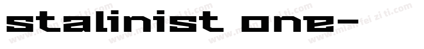 stalinist one字体转换